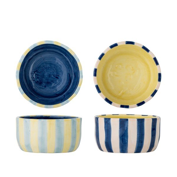 Rumene/modre keramične skledice v kompletu 4 ks 300 ml Phoenix – Bloomingville