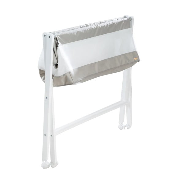 Bela zložljiva zibelka na koleščkih 90x45 cm – Roba-image-4