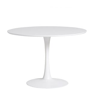 Okrogla bela jedilna miza Marckeric Oda, ⌀ 110 cm