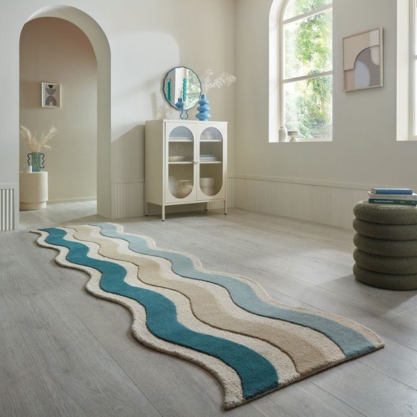 Moder ročno tkan volnen tekač 80x300 cm Cascade Wool – Flair Rugs-image-1