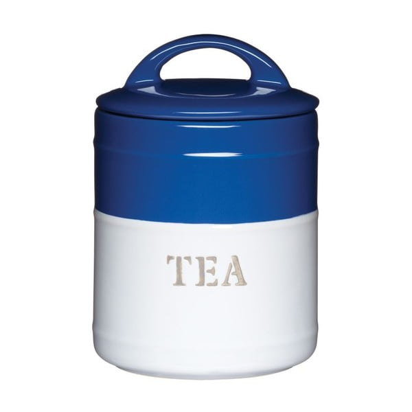Modra in bela škatla za čaj