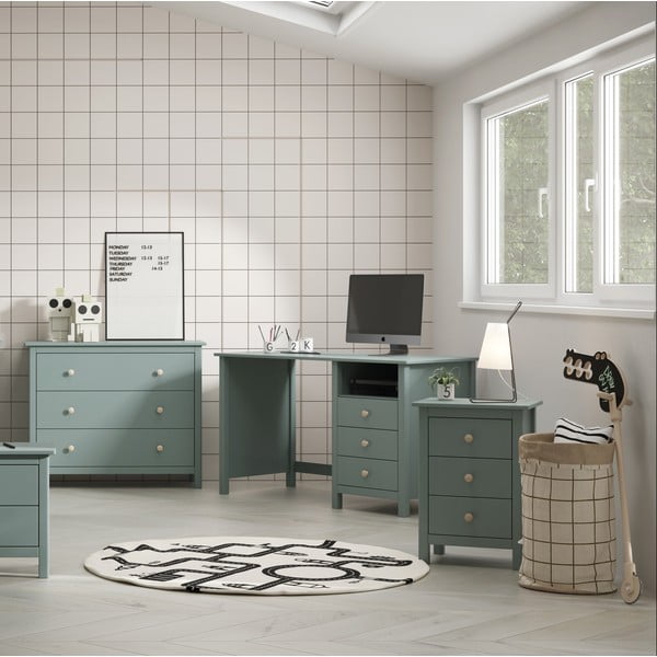 Otroška pisalna miza iz masivnega bora 54x120 cm Max – Marckeric-image-1