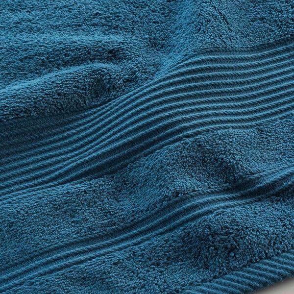 Temno modra bombažna brisača iz frotirja 90x150 cm Tendresse – douceur d'intérieur-image-2