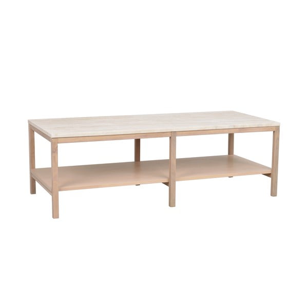 Bela mizica s ploščo iz kamnine  140x60 cm Orwel - Rowico-image-3