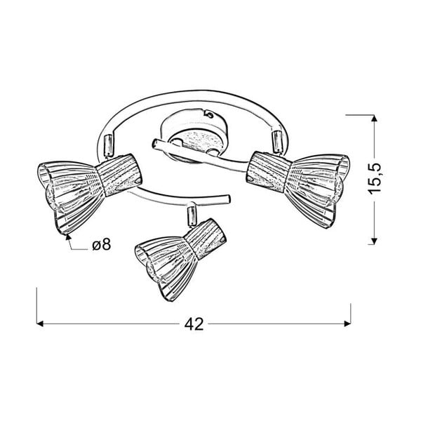 Belo/v naravni barvi točkovno svetilo 42x42 cm Chile – Candellux Lighting-image-1