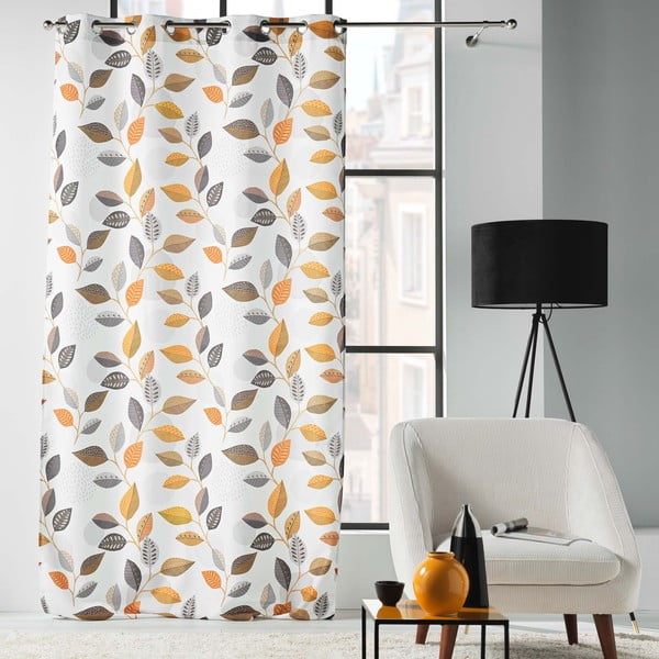 Rumeno-bela zavesa 140x280 cm Vahine – douceur d'intérieur-image-2