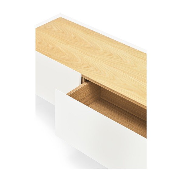Bela TV omarica v hrastovem dekorju 180x45 cm Arista – Teulat-image-4