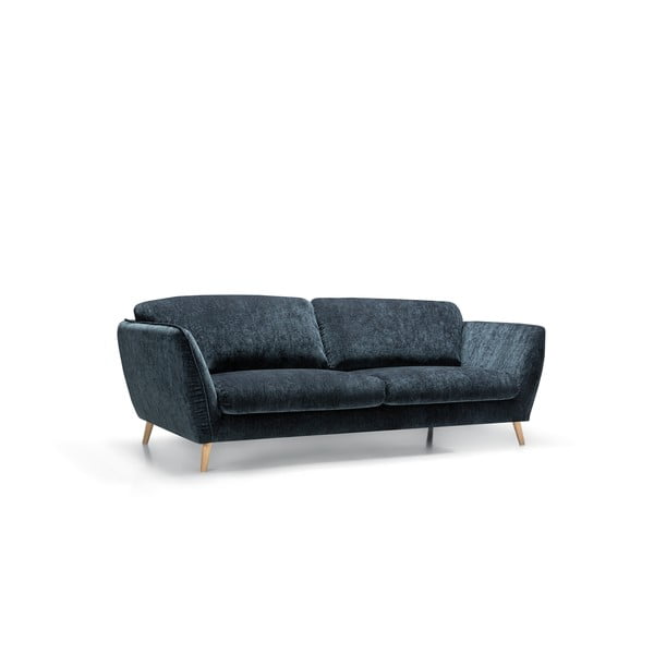 Modra žametna sedežna garnitura 227 cm Stella – Sits-image-3