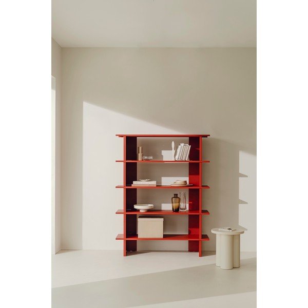 Rdeč kovinski regal 120x156x37 cm Hes – noo.ma-image-1