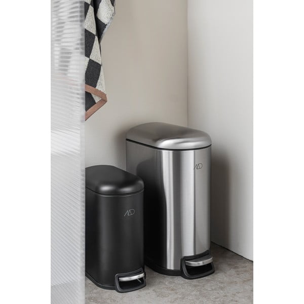 Koš za smeti s pedalom iz nerjavečega jekla v srebrni barvi 10 l Wather – Mette Ditmer Denmark-image-2