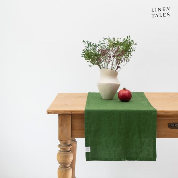Lanen namizni tekač 40x150 cm True Green – Linen Tales