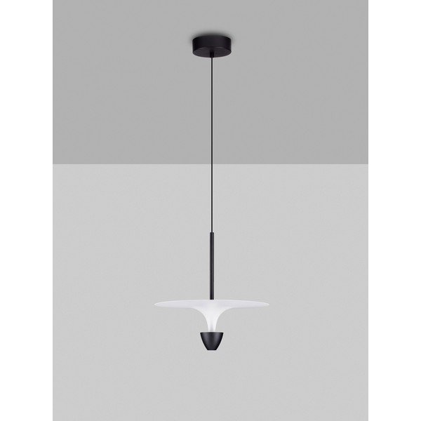 Mat črna aluminijasta LED viseča svetilka ø 34 cm Topio – Nova Luce-image-2
