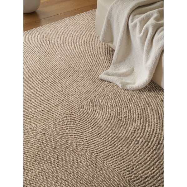 Bež ročno tkana volnena preproga 160x230 cm Eleni Light Beige – Hanse Home-image-3