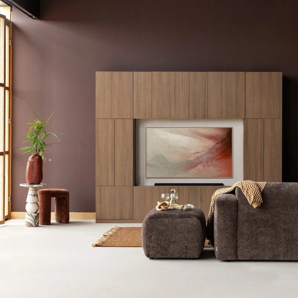 Modularni TV komplet v temni naravni barvi 160x215 cm Build – WOOOD-image-1