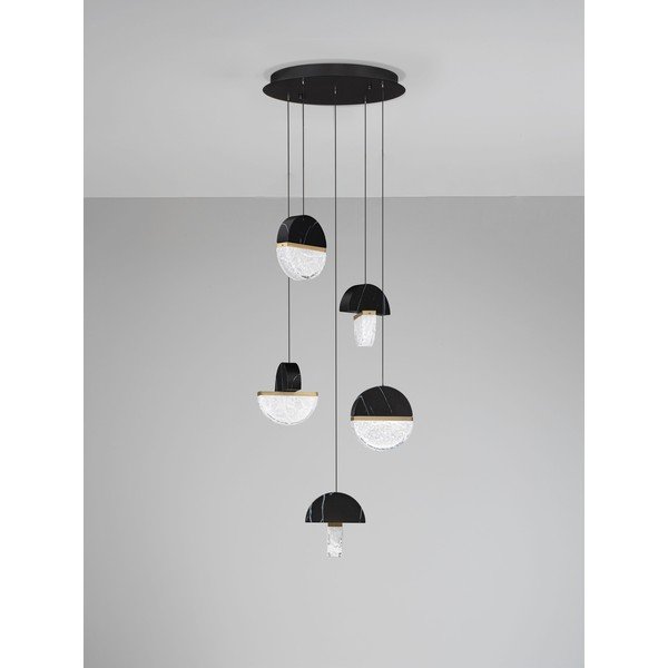 Črna kovinska LED zatemnitvena viseča svetilka ø 46 cm Dorin – Nova Luce-image-3