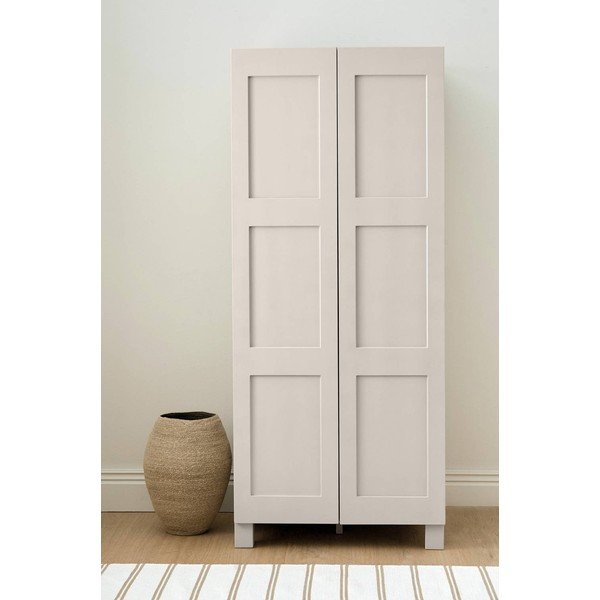 Sivo-bež stenska garderobna omara iz MDF plošč 80x190x61 cm Ben – Ellos Home-image-3