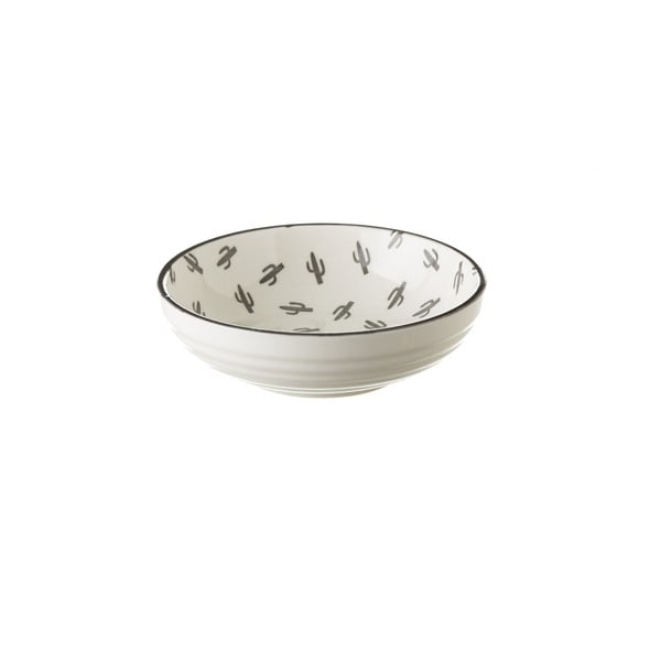 Sivo-bela porcelanska skleda Unimasa Mini Cactus, ø 12,6 cm