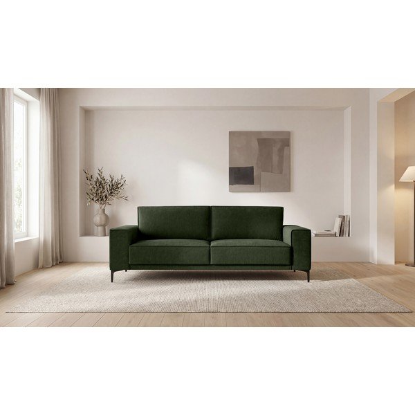 Zelena sedežna garnitura iz šenilje 224 cm Copenhagen – Scandic-image-4