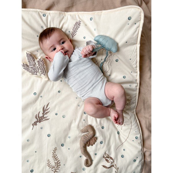 Svetlo rumena otroška igralna podloga 80x80 cm Sea Garden – Cam Cam Copenhagen-image-1