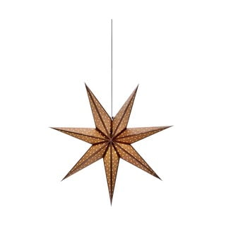 Rjava božična viseča svetlobna dekoracija Markslöjd Glitter, dolžina 45 cm