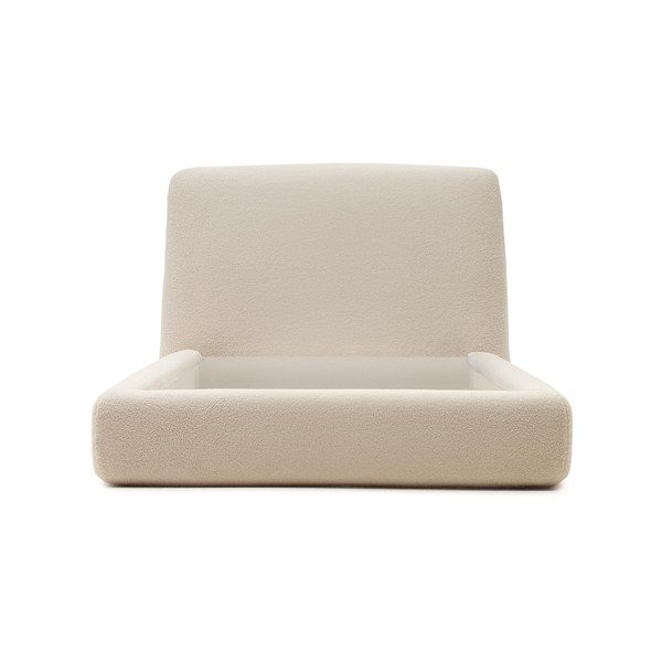 Bež oblazinjena postelja 90x200 cm Martina – Kave Home-image-4