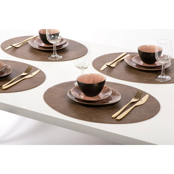 Temno rjav pogrinjek iz umetnega usnja ZicZac Troja, 33 x 45 cm-image-1