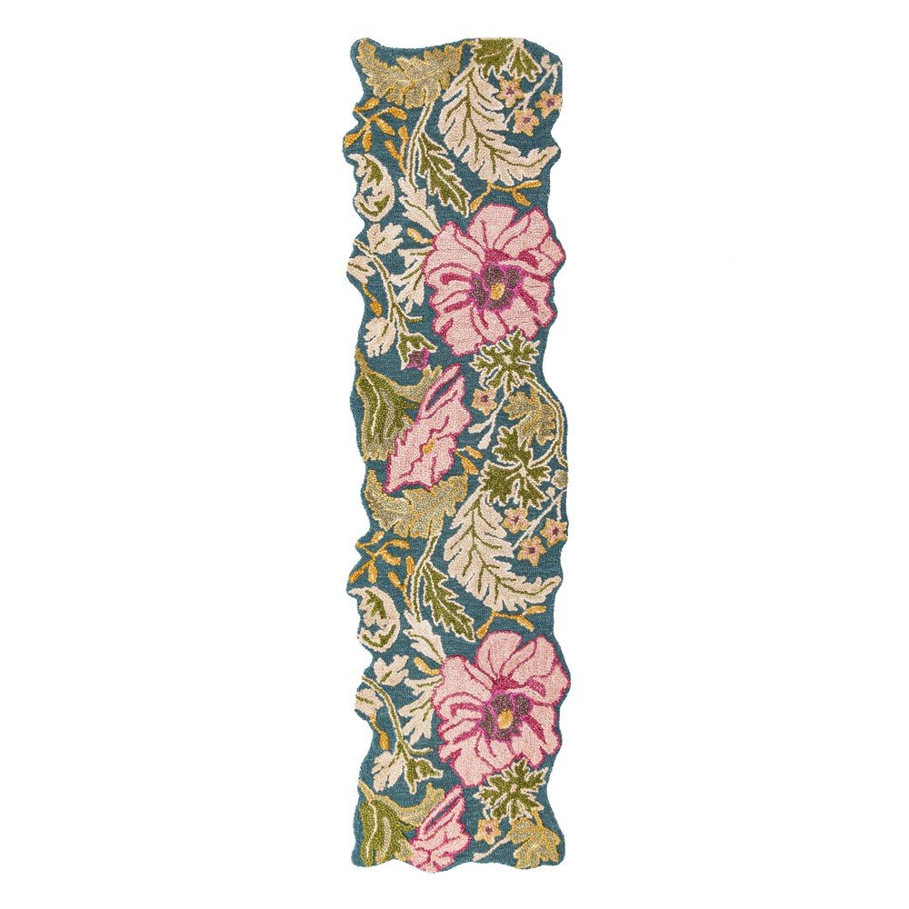 Ročno tkan volnen tekač Daphne Shaped Floral