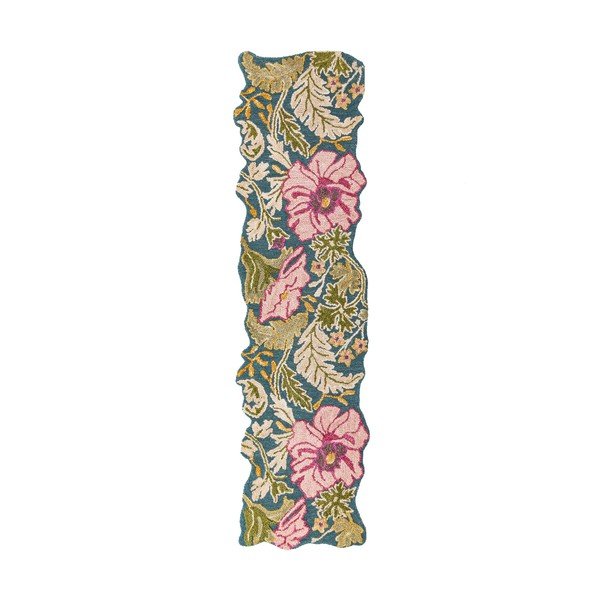 Ročno tkan volnen tekač 60x230 cm Daphne Shaped Floral – Flair Rugs