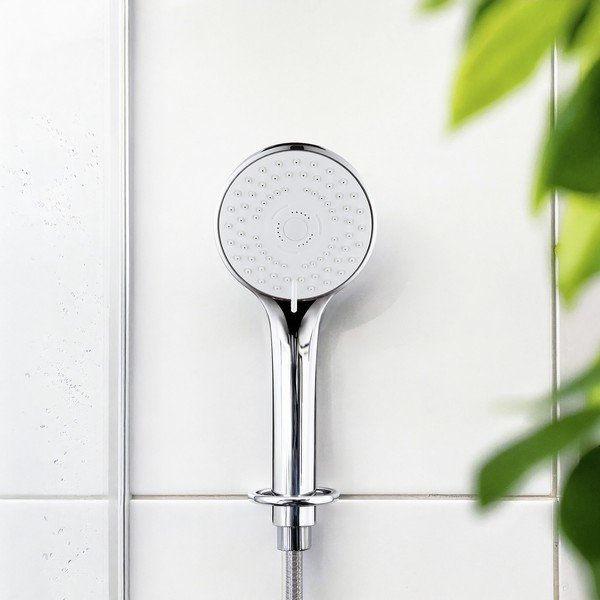 Plastična tuš ročka v srebrni barvi ø 9,5 cm Uno – Allstar-image-1