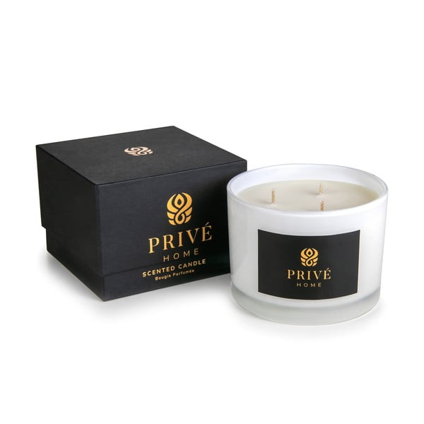 Dišeča sveča iz sojinega voska čas gorenja 35 h Safran-Ambre Noir – Privé Home-image-2