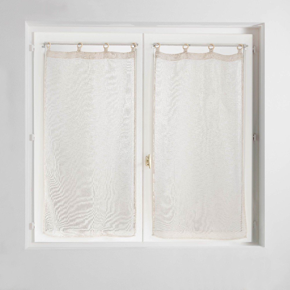 Bež prosojne zavese v kompletu 2 ks 60x120 cm Minalisa