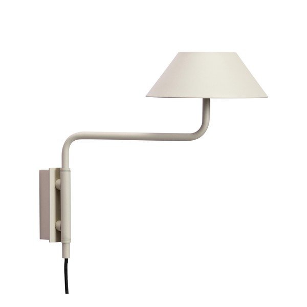 Bež kovinska LED zatemnitvena stenska svetilka z vtikačem ø 30 cm Cover – Hübsch-image-3