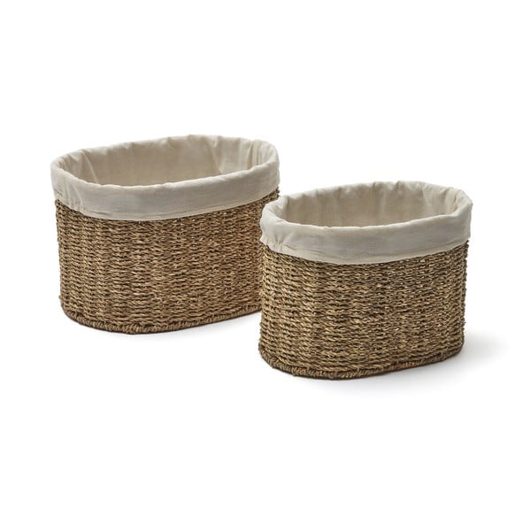 Košare iz morske trave v kompletu 2 ks 35x25x25 cm Tossa – Kave Home