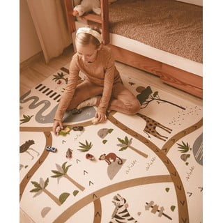Kremno bela otroška preproga 123x180 cm Little Savannah – Nattiot