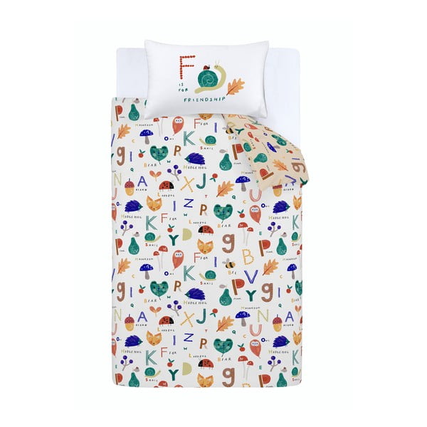 Enojna otroška posteljnina 140x200 cm Woodland Alphabet – RHS-image-2