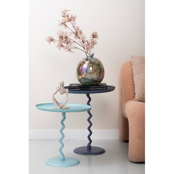 Kovinska okrogla stranska mizica ø 40 cm Zig Zag – Leitmotiv-image-1