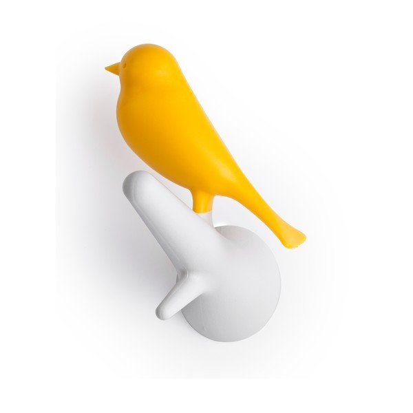 Komplet 4 kljukic vrabcev, bela/rumena-image-1