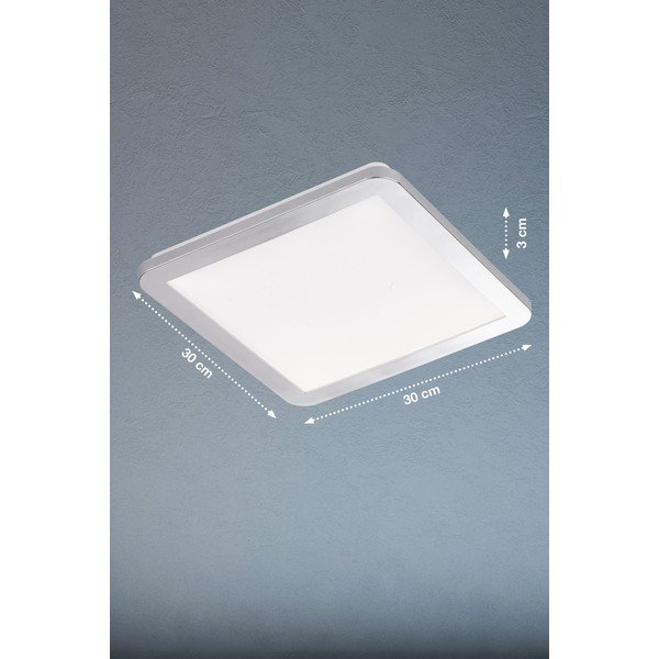 LED stropna svetilka v srebrni barvi 30x30 cm Gotland – Fischer & Honsel-image-1