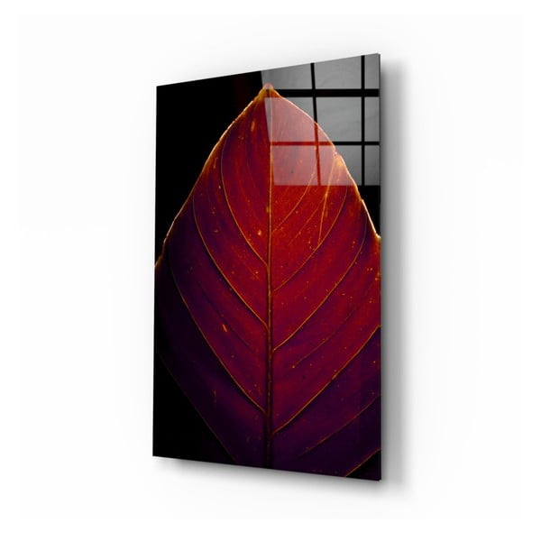 Steklena slika Insigne Red Leaf, 46 x 72 cm