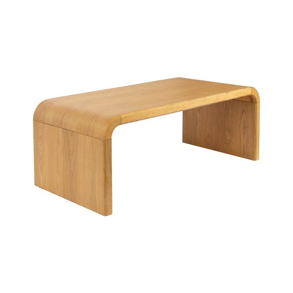 Klubska mizica v hrastovem dekorju v naravni barvi 60x120 cm Brave – Zuiver