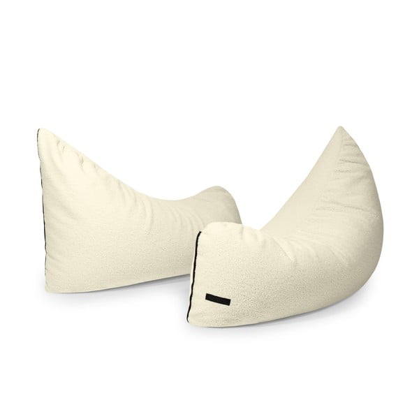 Svetlo siva otroška vreča za sedenje iz tkanine bouclé Clip Clap 115 – SLOWDOWN-image-4