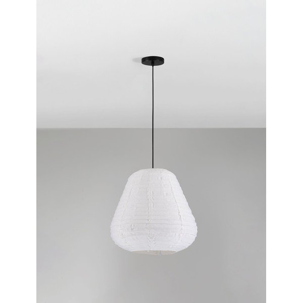 Bela lanena viseča svetilka ø 50 cm Linnet – Nova Luce-image-4