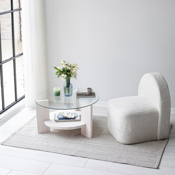 Bela okrogla mizica ø 75 cm Mondo - Neostill-image-2