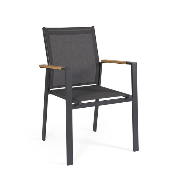 Antracitno sivi kovinski vrtni stoli v kompletu 4 ks Heta   – Bizzotto