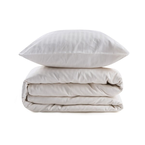 Kremno bela enojna posteljnina iz bombažnega satena 140x200 cm Lilyum – Mijolnir