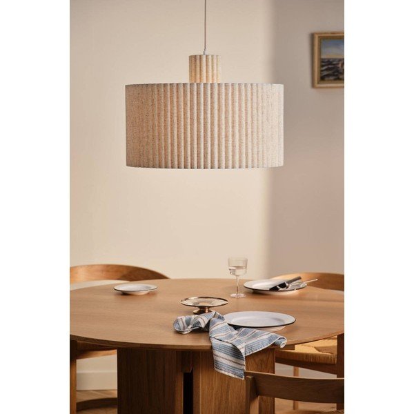 Bež lanena viseča svetilka ø 60 cm Alina – Jotex-image-1
