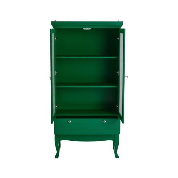 Zelena stenska vitrina iz MDF plošč 85x170,5x35 cm Prato – Ellos Home-image-4