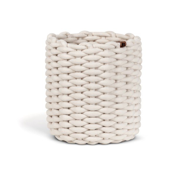 Tekstilna košara ø 25x25 cm Peach Skin Round M – Bigso