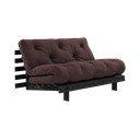 Temno rjava raztegljiva sedežna garnitura 140 cm Roots Black Night – Karup Design