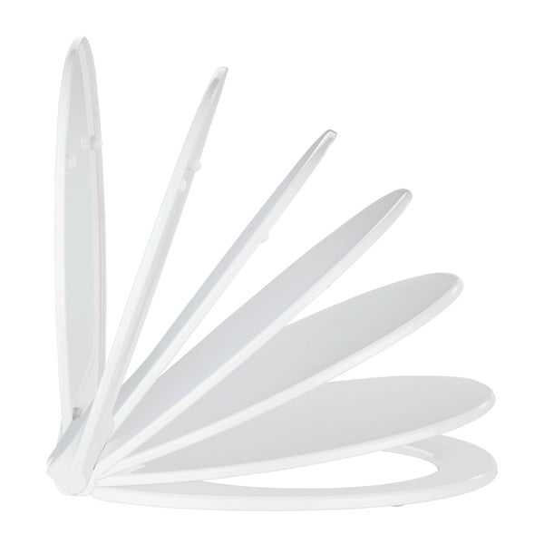 Bela deska za WC školjko s počasnim zapiranjem Wenko Kos, 44 x 37 cm-image-3